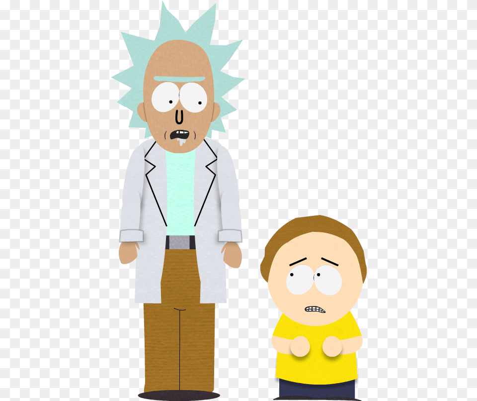 Southpark Rick And Morty, Clothing, Coat, Baby, Person Free Png Download