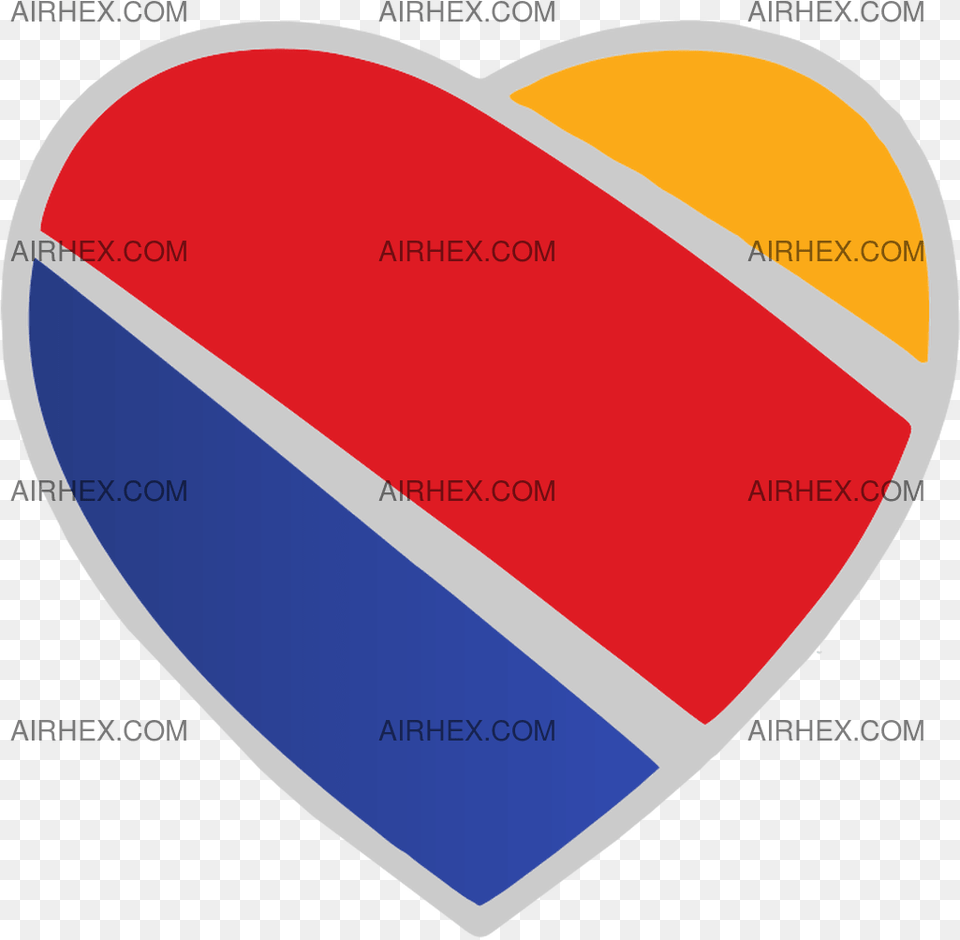 Southwest Airlines Red Blue Yellow Heart, Logo, Armor Free Png