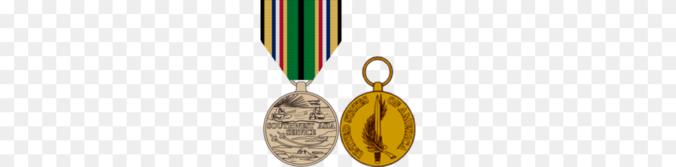 Southwest Asia Service Medal, Gold, Gold Medal, Trophy, Accessories Free Transparent Png