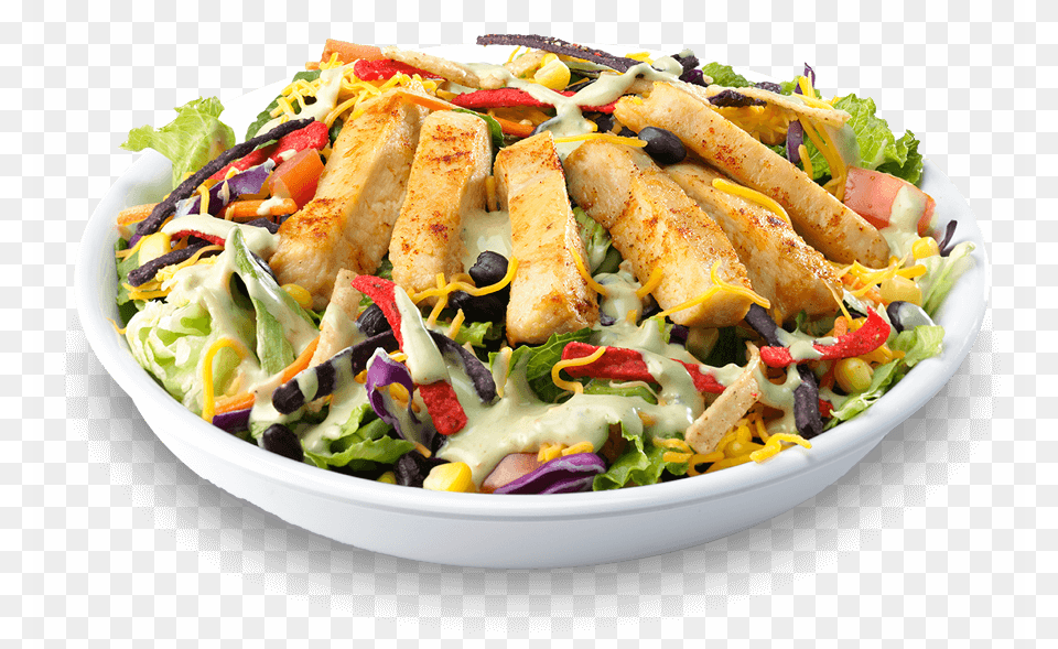 Southwest Grilled Chicken Salad Calories Comparison, Dish, Food, Lunch, Meal Free Transparent Png