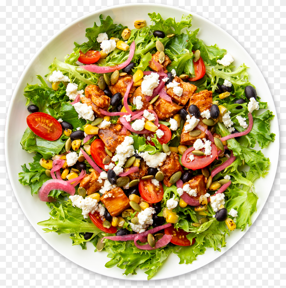 Southwest Salad With Chipotle Chicken Garden Salad, Dish, Food, Food Presentation, Meal Free Png