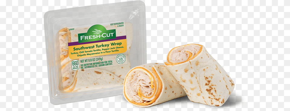 Southwest Turkey Wrap Fresh Cut Wraps, Food, Sandwich Wrap, Bread, Lunch Free Transparent Png