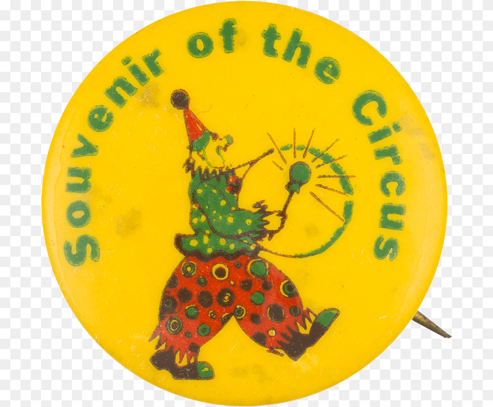 Souvenir Of The Circus Red And Green Clown Event Button, Badge, Logo, Symbol Free Png Download