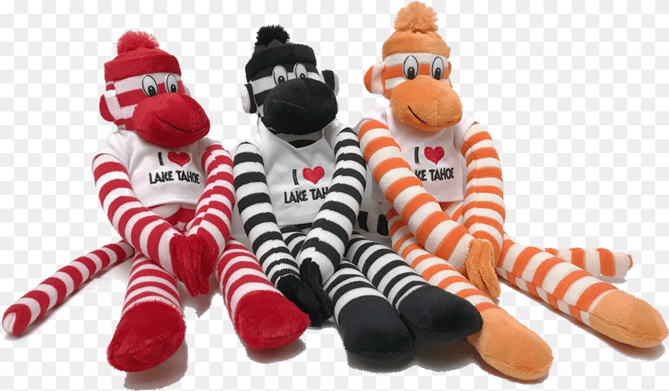 Souvenir Plush Stuffed Sock Jailbird Monkey I Love Stuffed Toy, Clothing, Hosiery, Teddy Bear, Person Free Png Download
