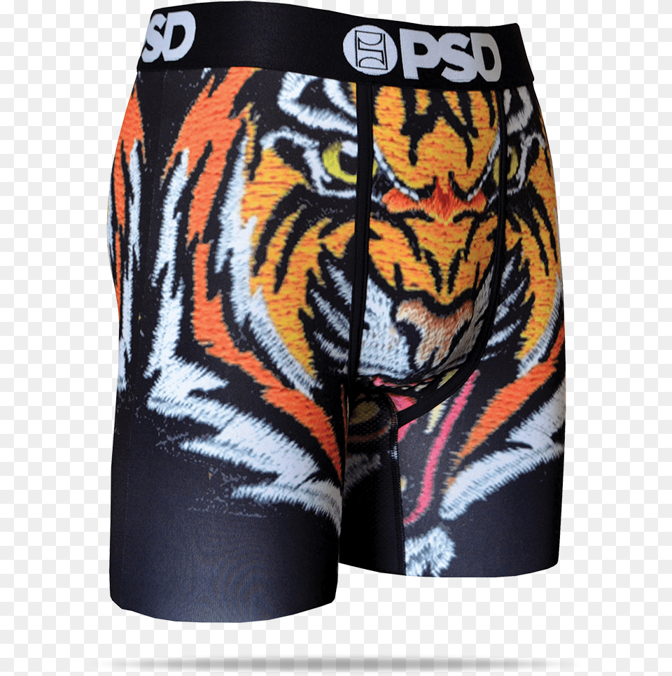 Souvenir Tiger Face Psd, Clothing, Swimming Trunks, Animal, Mammal Png Image