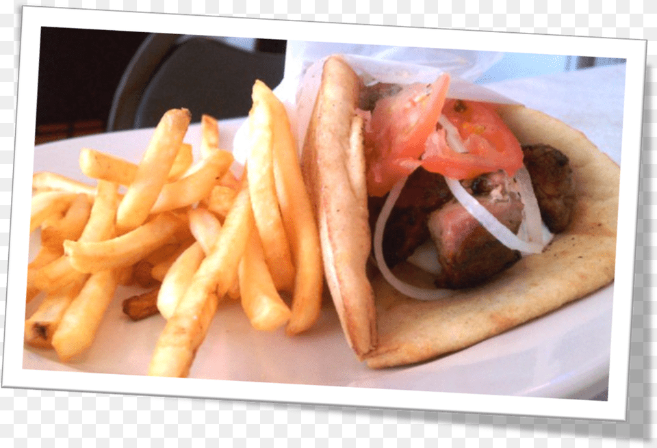 Souvlaki Platter, Food, Bread, Fries, Pita Free Png