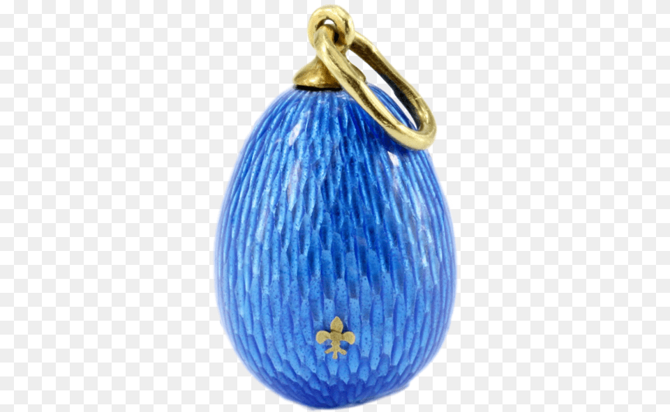 Soviet Era Russian 18k Yellow Gold Blue Guilloche Enamel Egg Pendant Chain, Jar, Pottery, Accessories, Chandelier Free Transparent Png