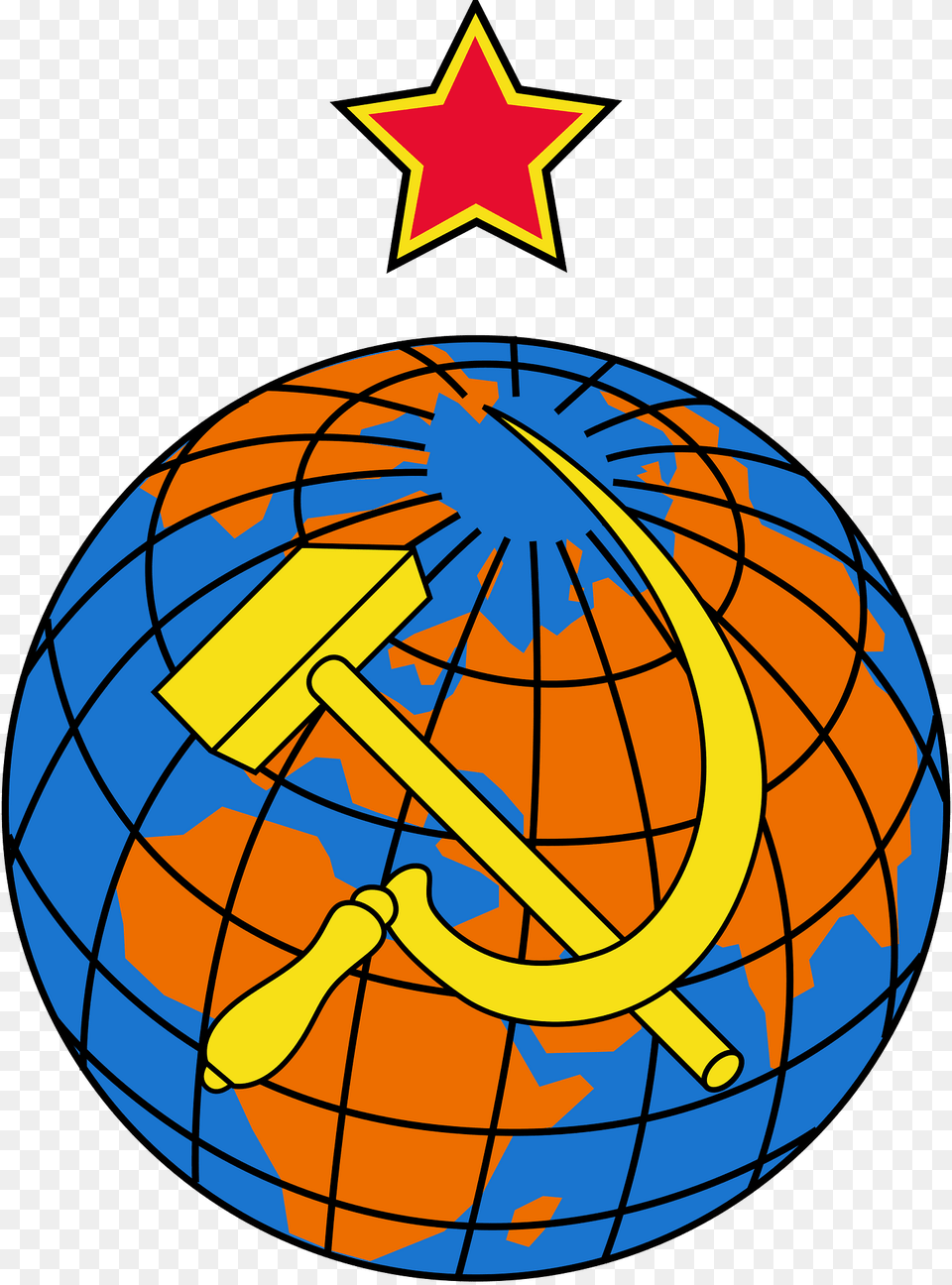 Soviet Hammer And Sickle And Earth Clipart, Symbol, Astronomy, Outer Space Free Png