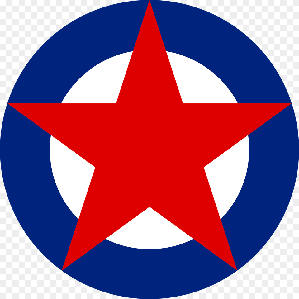 Soviet Russia Air Force Roundel Variant Over Raf Roundel Clipart, Star Symbol, Symbol Free Png Download