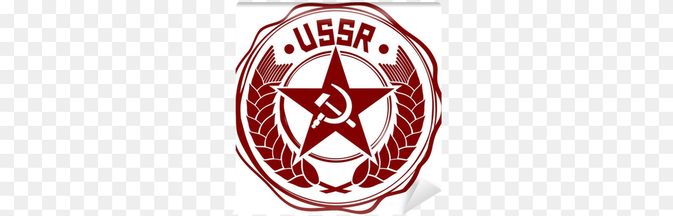 Soviet Union Wax Seal Wall Mural Pixers We Live Soviet Red Star, Emblem, Symbol, Food, Ketchup Png Image