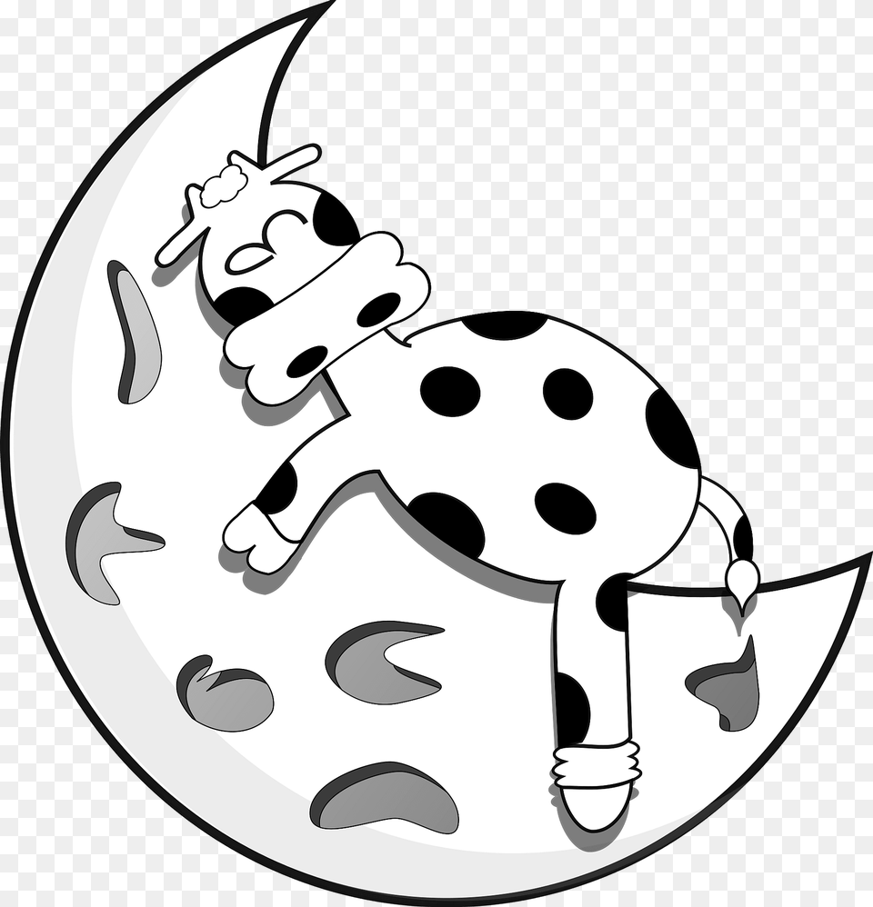 Sow On The Moon Black And White Clipart, Stencil, Outdoors, Animal, Mammal Png