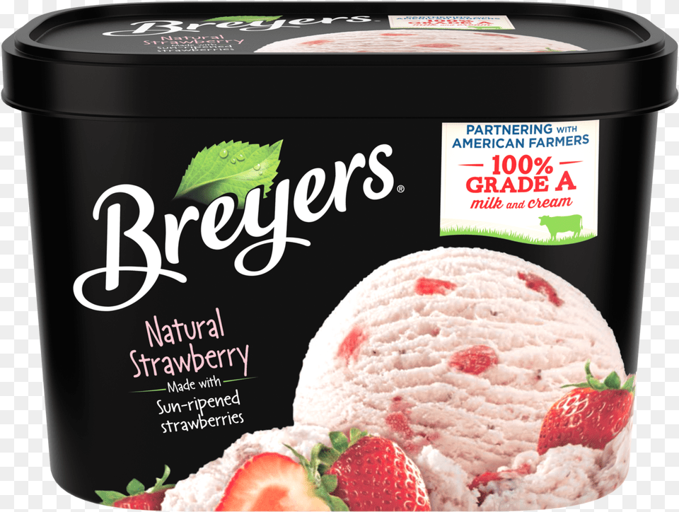 Soy Ice Cream Breyers Strawberry Ice Cream, Dessert, Food, Ice Cream, Frozen Yogurt Free Png
