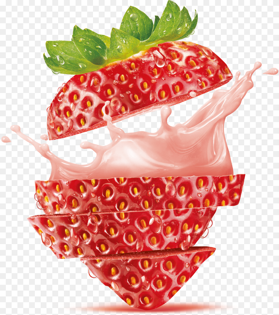 Soy With Fruits Packaging Juice Strawberry, Berry, Food, Fruit, Plant Free Png