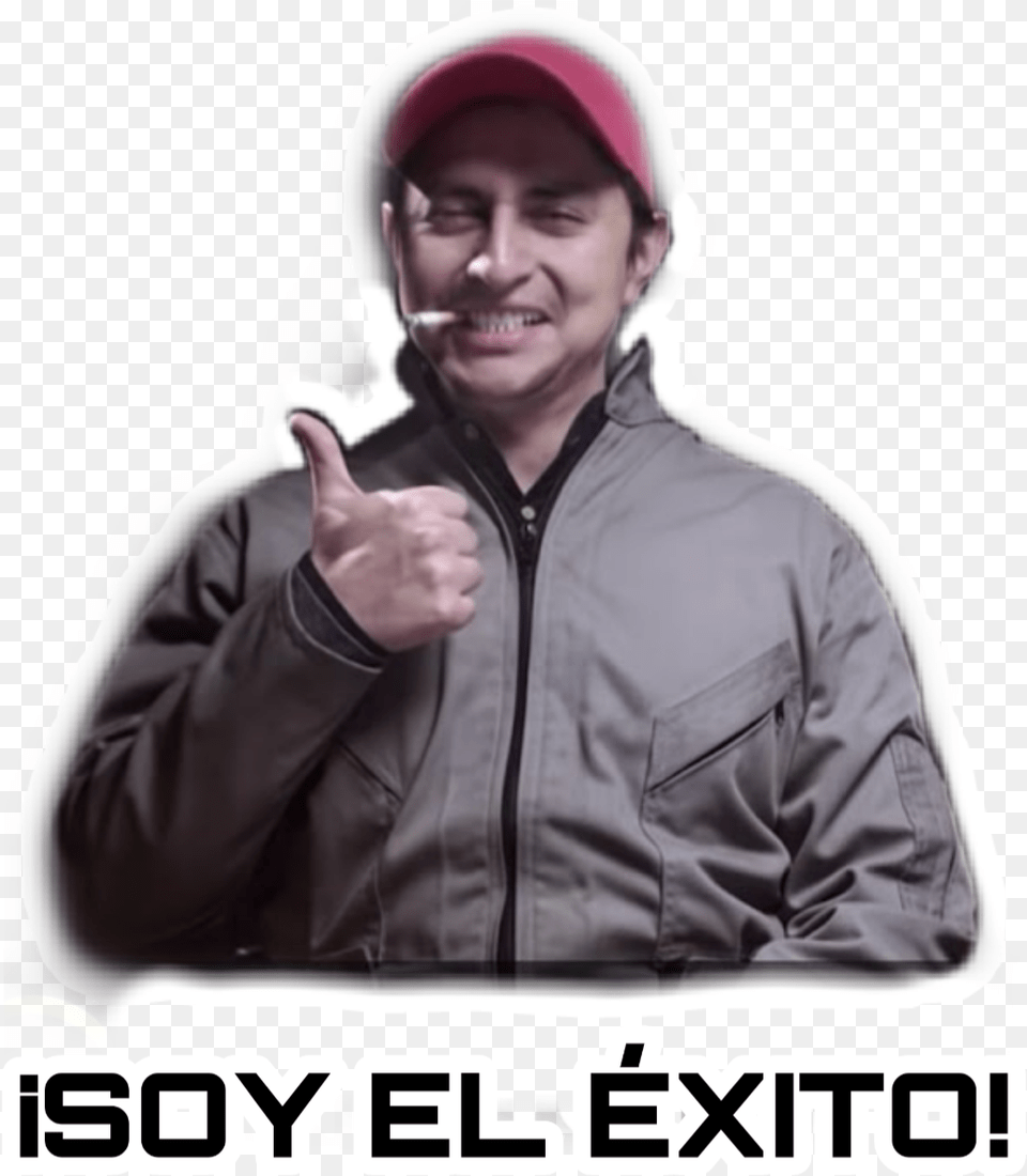 Soyelexito Exito Meme Enchufetv Stickers Memes Soy El Exito Meme, Hand, Body Part, Clothing, Coat Free Png