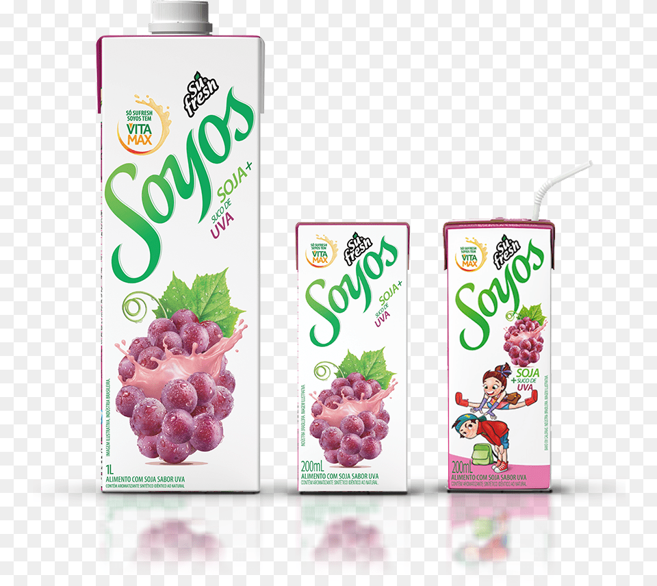 Soyos Uva Suco De Soja Sufresh Soyos, Produce, Plant, Food, Fruit Free Transparent Png