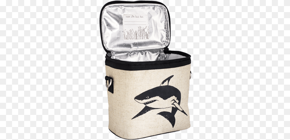 Soyoung Raw Linen Small Cooler Bag Black Shark, Animal, Bird Png