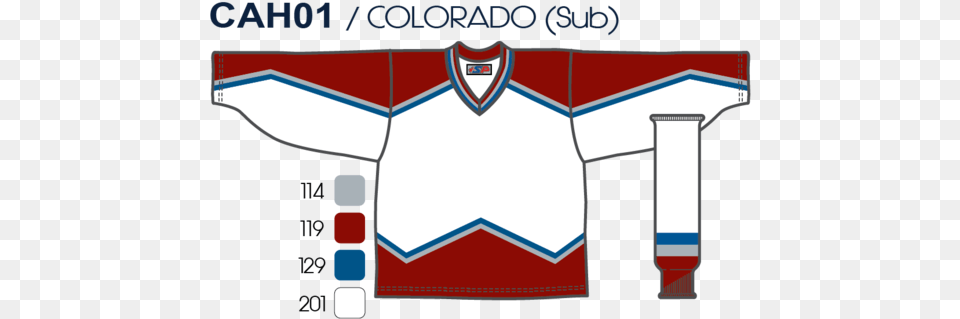 Sp Apparel League Series Colorado Avalanche White Sublimated Ice Hockey, Clothing, Shirt, T-shirt, Jersey Free Transparent Png