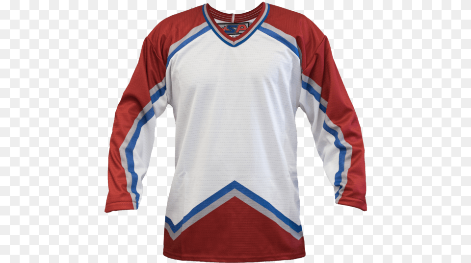 Sp Apparel League Series Colorado Avalanche White Sublimated Sports Jersey, Clothing, Long Sleeve, Shirt, Sleeve Free Png Download