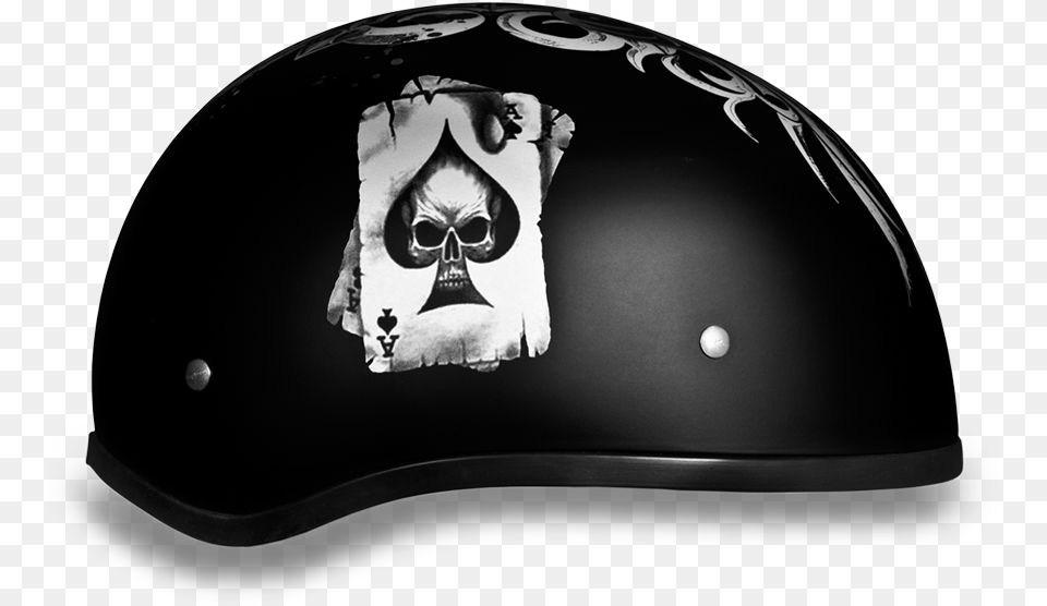 Sp Daytona 12 Shell Skull Cap With Ace Of Spades, Clothing, Crash Helmet, Hardhat, Helmet Free Png