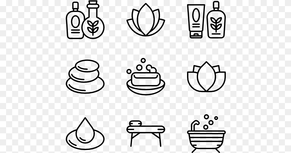Spa Amp Yoga 30 Icons Space Icons, Gray Free Png