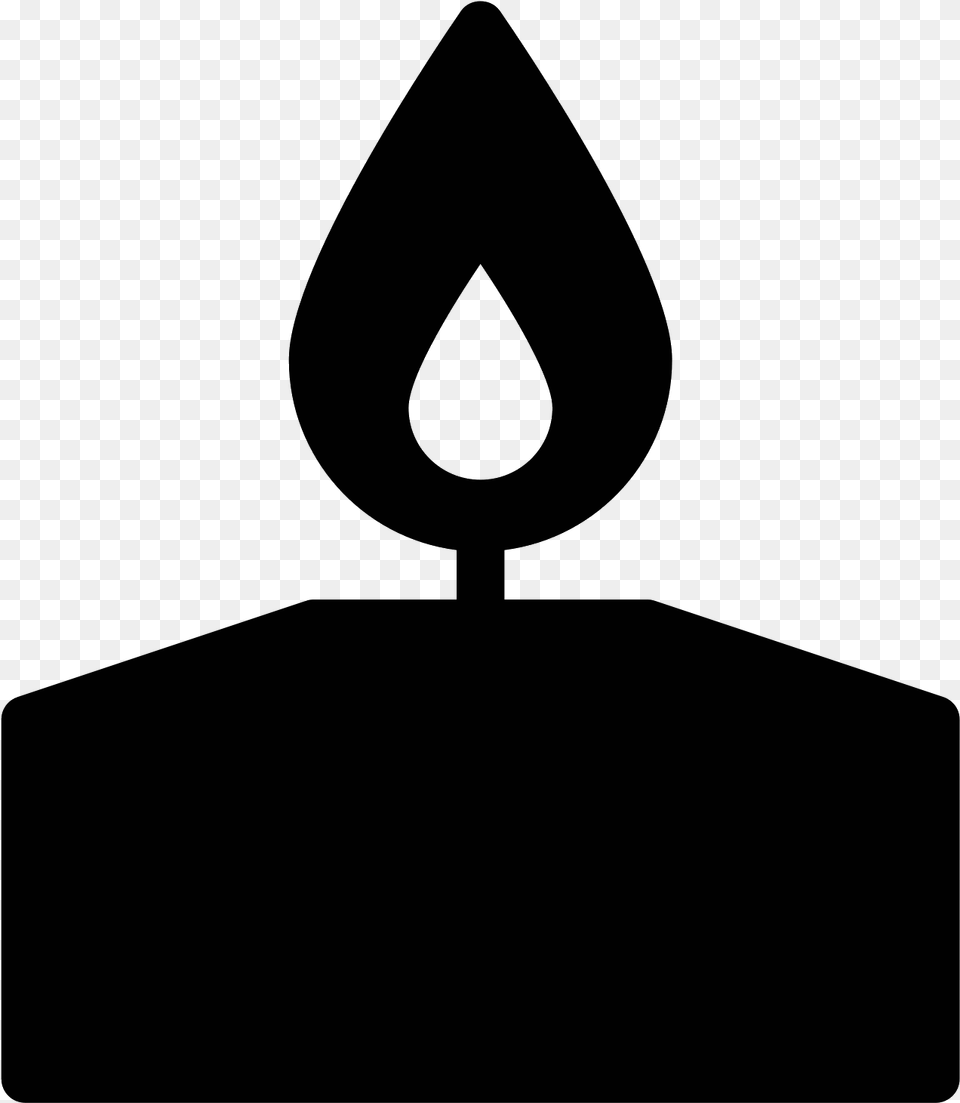 Spa Candle Filled Icon Sign, Gray Png