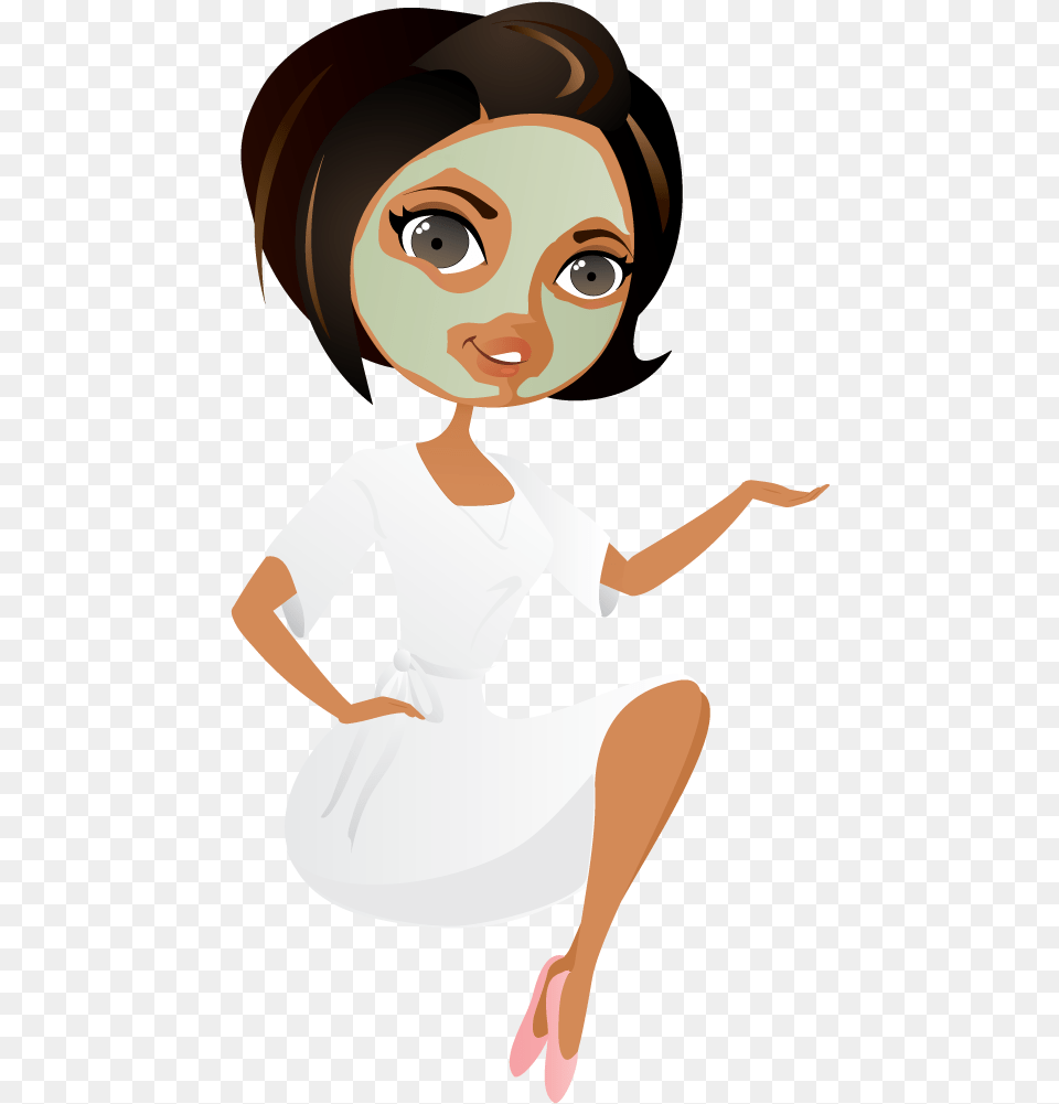 Spa Clipart Spa Girl Vector, Person, Face, Head, Book Free Png Download
