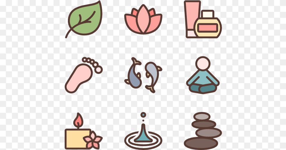 Spa Icons Colorful Spa Icon, Art, Candle Free Png Download