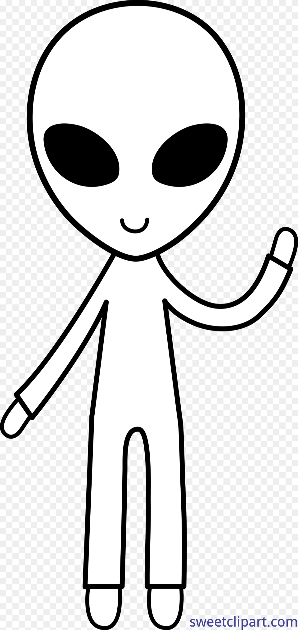 Space Alien Lineart Clip Art, Stencil, Person Png Image