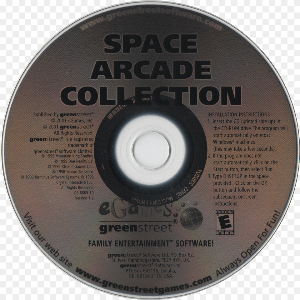 Space Arcade Collection Egames 2001 Start Icon, Disk, Dvd Free Transparent Png