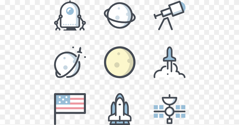 Space Astronaut Icon Flat, Lighting, Person Free Transparent Png