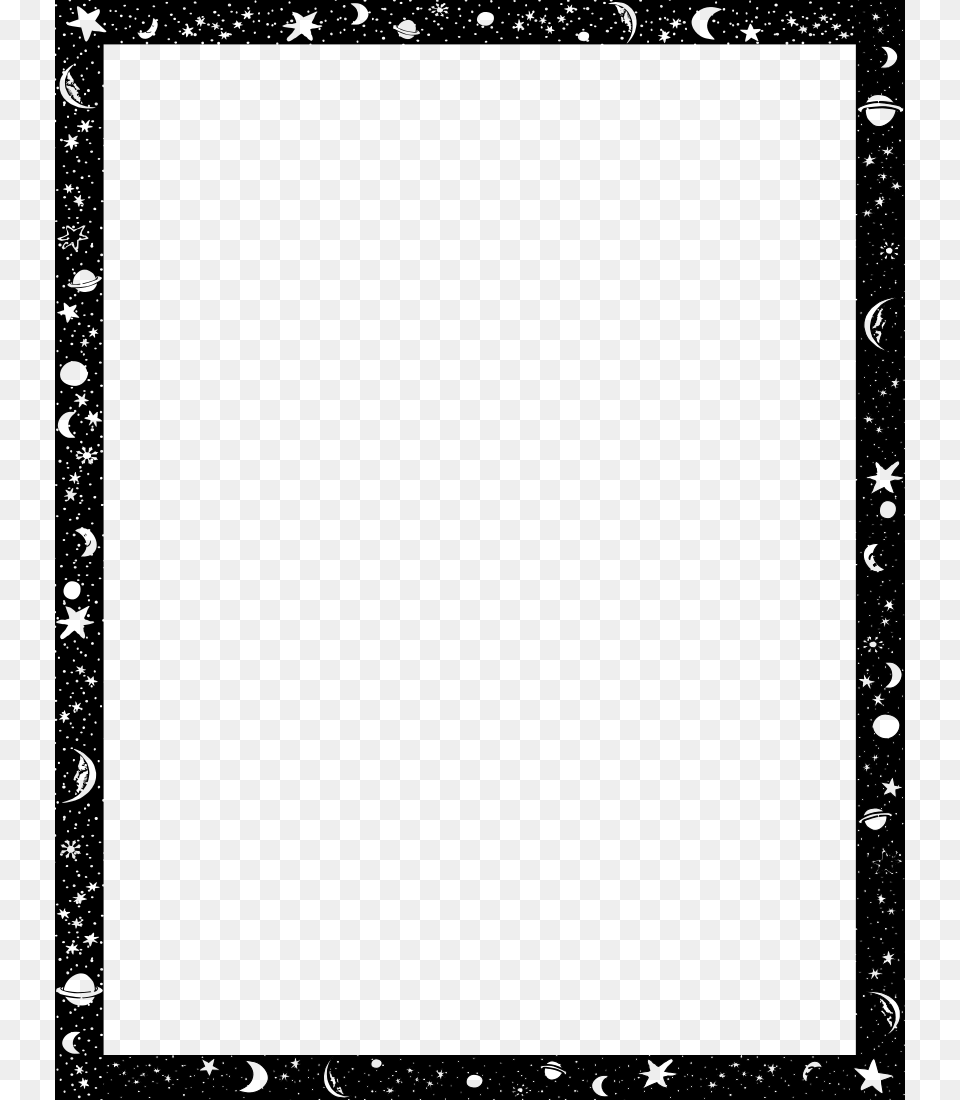 Space Borders Clipart Clip Black And White Space Border Black And White, Gray Png