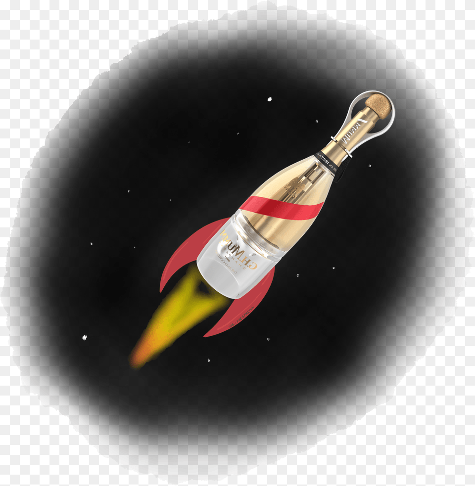 Space Champagne Is Hereu2026erm Yay U2013 Vinespiration Champagne Rocket, Brush, Device, Tool, Mortar Shell Free Transparent Png