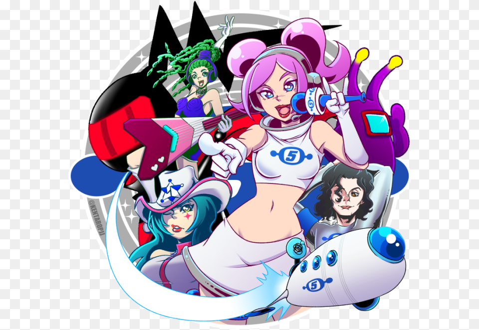 Space Channel 5 Vinyl Sticker 4inch Fictional Character, Publication, Book, Comics, Person Free Png