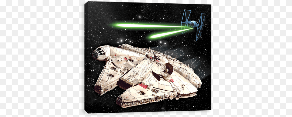 Space Chase Star Wars Peel And Stick Mural Wall Art Multi, Aircraft, Spaceship, Transportation, Vehicle Free Png Download