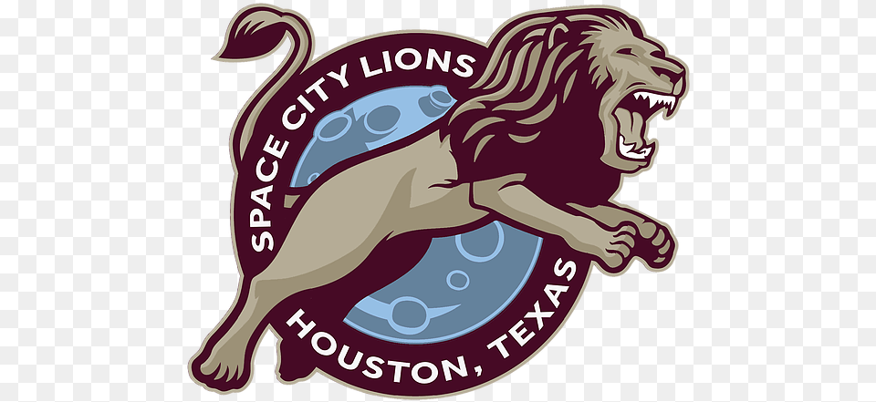 Space City Lions Aston Villa Club Of Houston Texas Illustration, Badge, Logo, Symbol, Animal Png Image