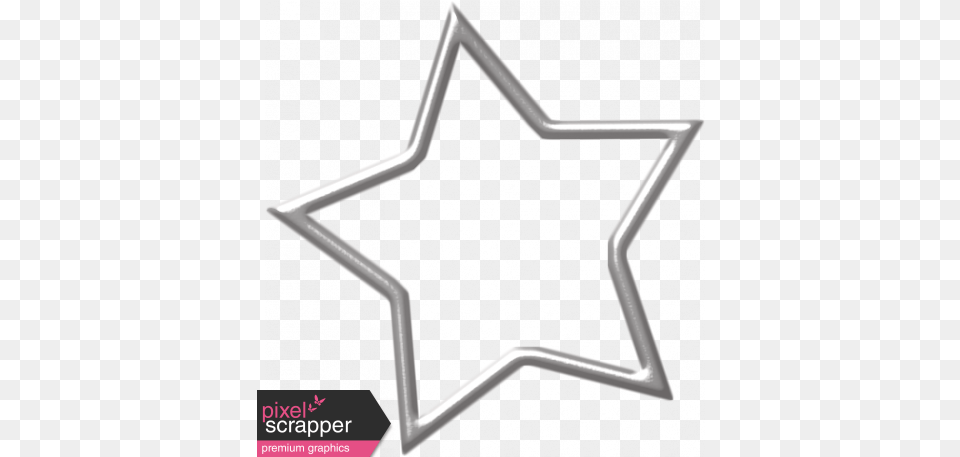 Space Explorer Silver Star Outline, Star Symbol, Symbol, Bow, Weapon Free Transparent Png