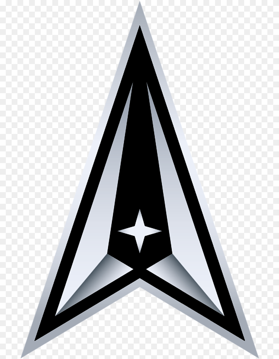 Space Force Debuts Official Logo And Motto Both Reminding Official Space Force Logo, Triangle, Symbol, Architecture, Building Png Image