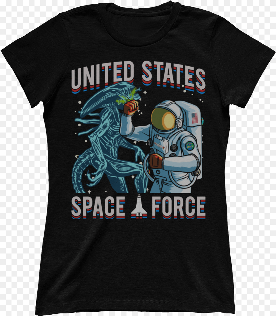 Space Force Punching Alien, Clothing, T-shirt, Person, Shirt Png Image