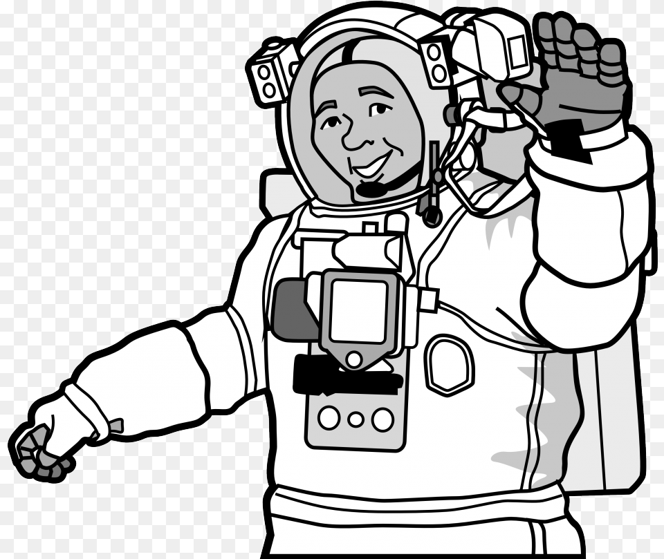 Space Helmet Astronaut Clipart Black And White, Baby, Person, Photography, Face Png