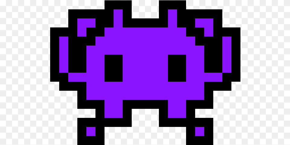 Space Invader Alien Monster Emoji, Purple Free Png