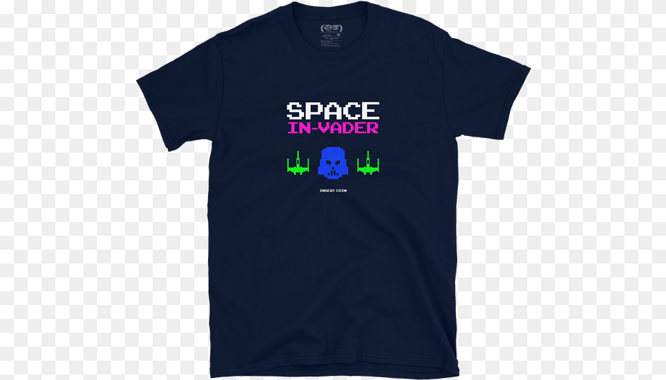 Space Invader Commes De Garcon Blue Shirt, Clothing, T-shirt Png Image