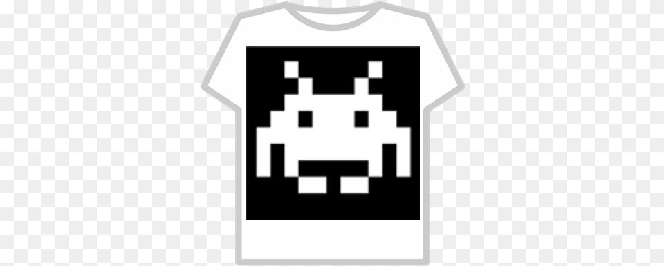 Space Invader Roblox Trash Gang T Shirt, Clothing, T-shirt, Stencil, First Aid Free Png
