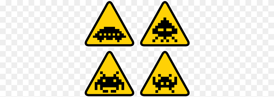 Space Invader Sign Stickers Health Safety And Welfare Regulations 1992, Symbol, Road Sign, Qr Code Free Png Download