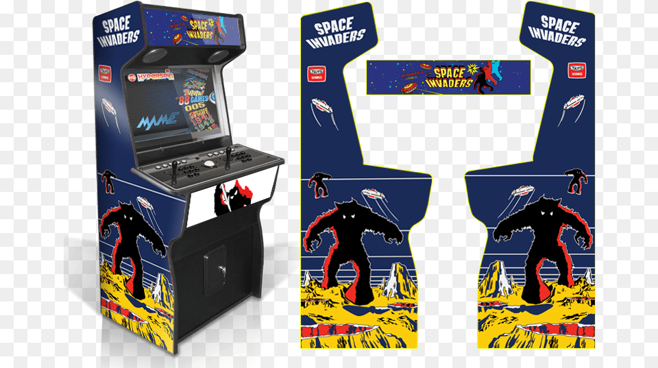 Space Invaders Arcade Cabinet, Person, Arcade Game Machine, Game, Boy Png Image