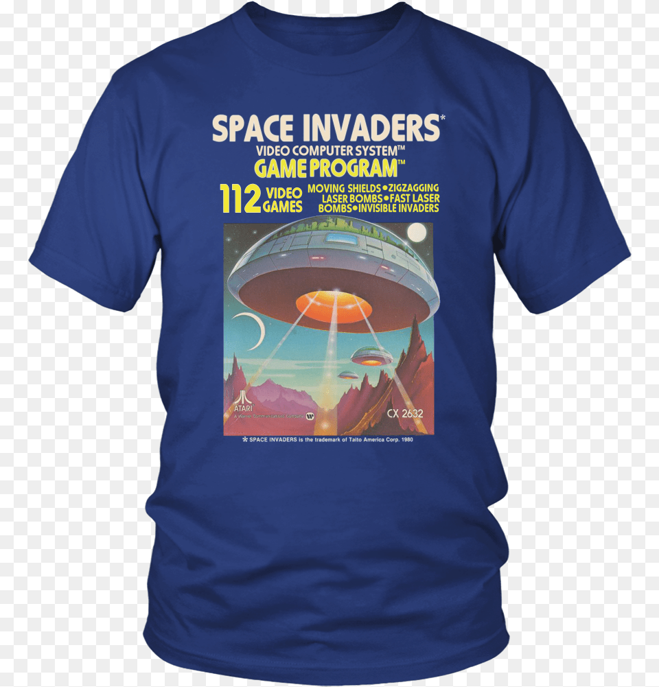 Space Invaders Atari 2600 Retro Vintage Video Game Space Invaders Atari 2600 Game, Clothing, Shirt, T-shirt Free Png