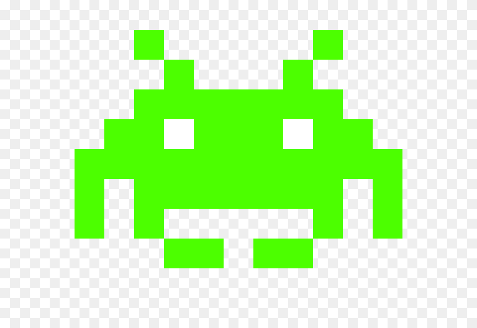 Space Invaders High Quality Image Arts, Green, First Aid Free Png