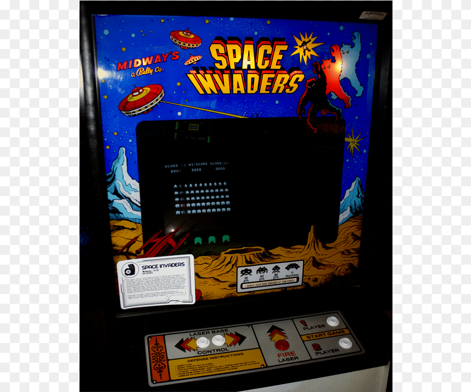 Space Invaders Original Arcade Cabinet, Arcade Game Machine, Game Free Png