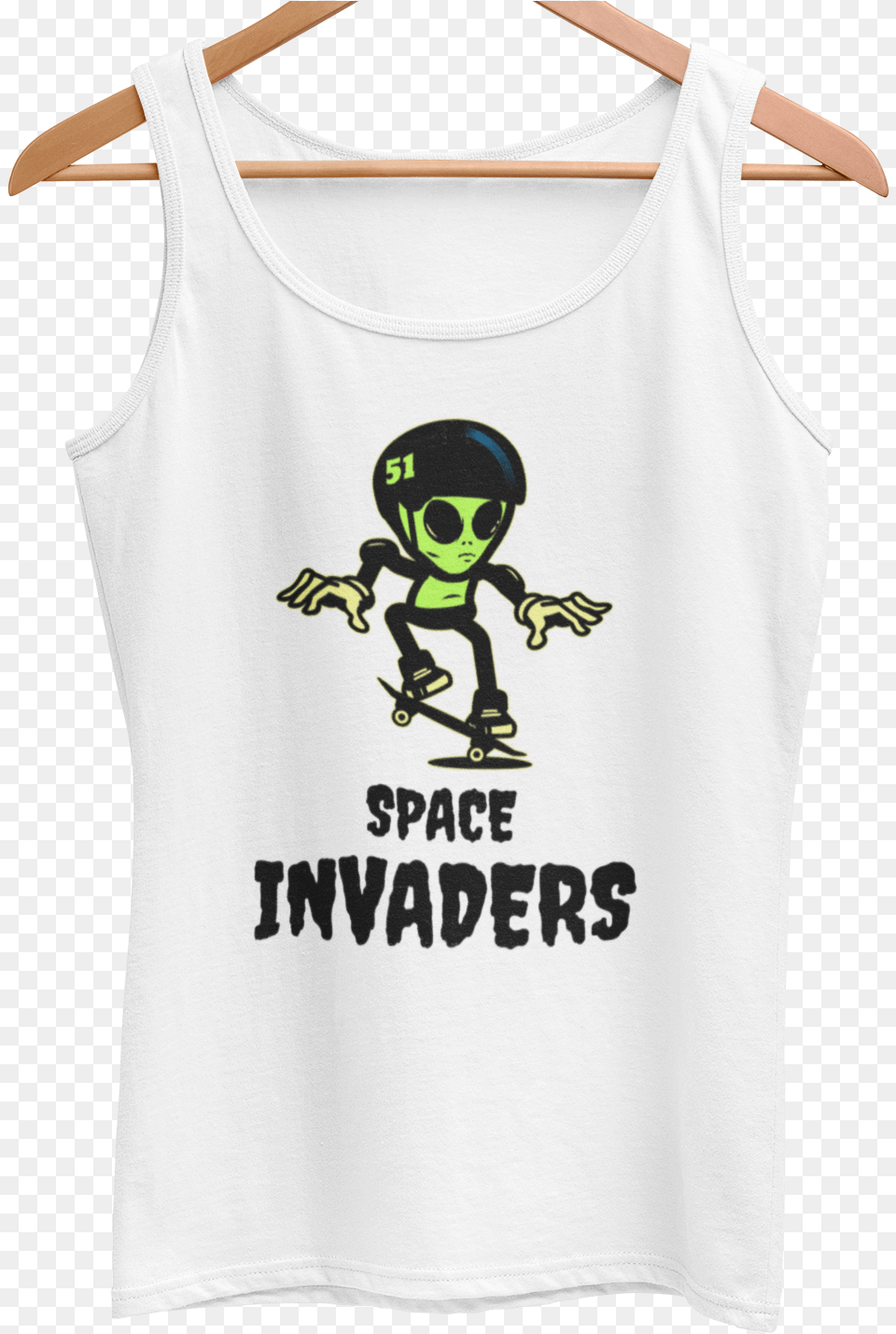 Space Invaders Ship, Clothing, Tank Top, Baby, Person Free Png Download