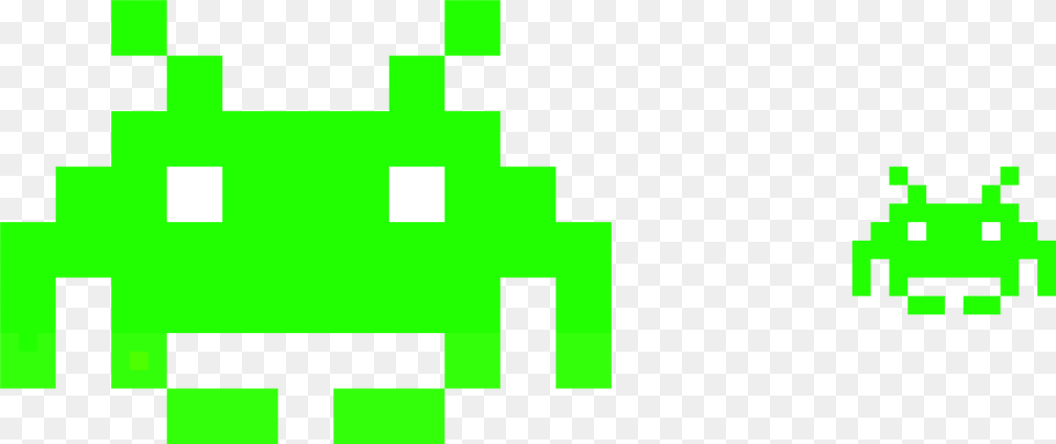 Space Invaders Small And Large Space Invaders Small, Green Png Image