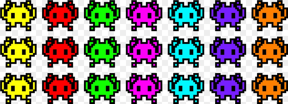 Space Invaders Sprite Sheet Space Invaders, Purple, Light, Pattern, Qr Code Free Transparent Png